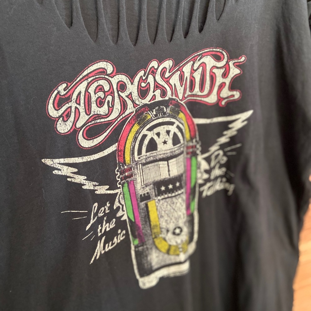 Torrid brand slashed Aerosmith graphic tee